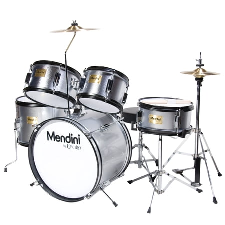 Mendini by Cecilio 16" 5-Piece Complete Kids / Junior Drum Set with Adjustable