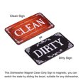 thumbnail image 4 of Dishwasher Magnet Clean Dirty Sign Rectangle Garland Black-Brown Version Easy to Slide for Dishwasher Indication, 4 of 4
