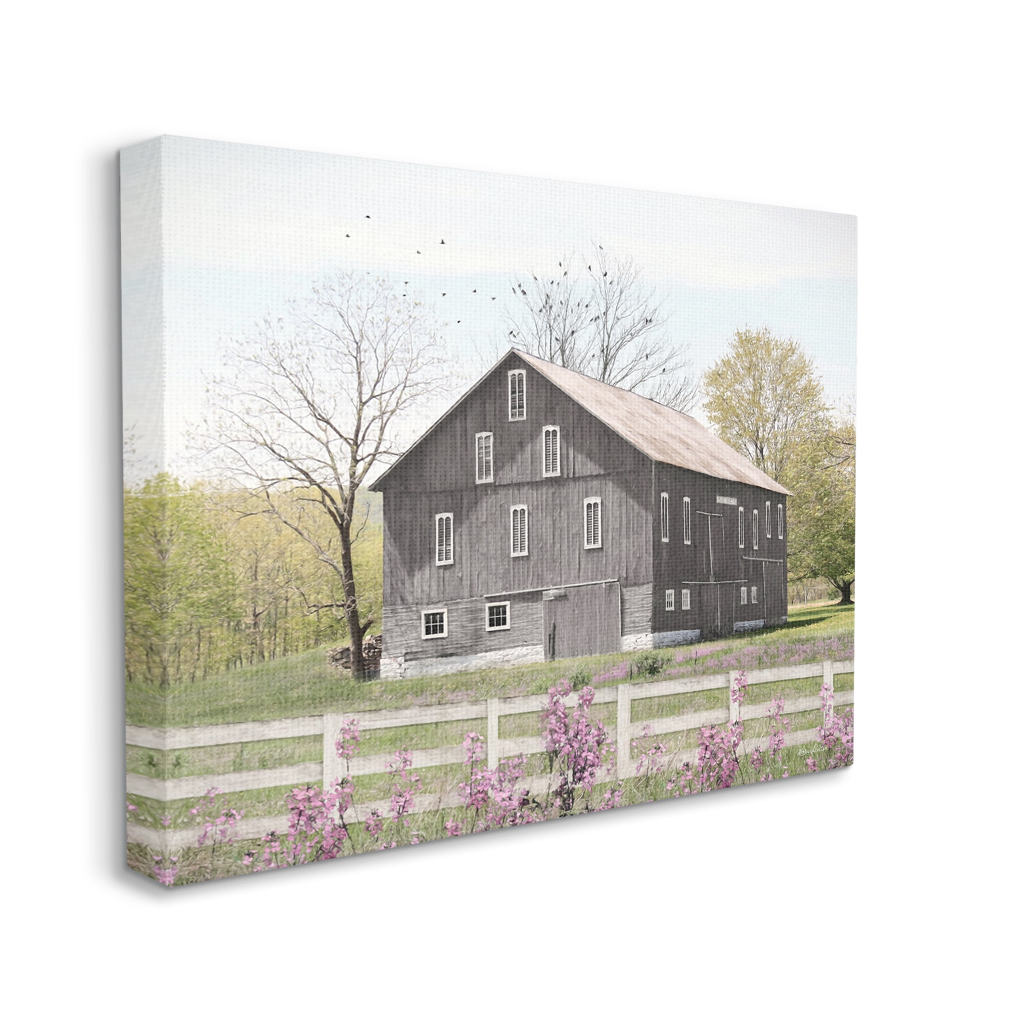 Stupell Industries Rural Country Cottage Comforting Grassy Meadow Flowers Painting Gallery Wrapped Canvas Print Wall Art, Design by Lori Deiter