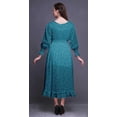 thumbnail image 4 of Bimba Leaves Women Cotton Smocked Boho Renaissance Long Ruffle MaxiÂ&nbsp;Dress-Large, 4 of 5