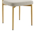 thumbnail image 5 of Shannon Dining Chair with Gold Brushed Stainless Steel and Taupe Fabric - Set of 2, 5 of 9