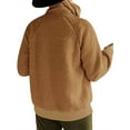 thumbnail image 4 of TWZH Women Solid Color Buttons Pockets Long Sleeves Fleece Jacket Top, 4 of 4