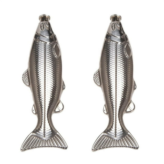 2 Set Fish-Shape Hip Flask 5Oz Bottle Mini Pocket Flask Stainless Steel Party Drinkware for Outdoor