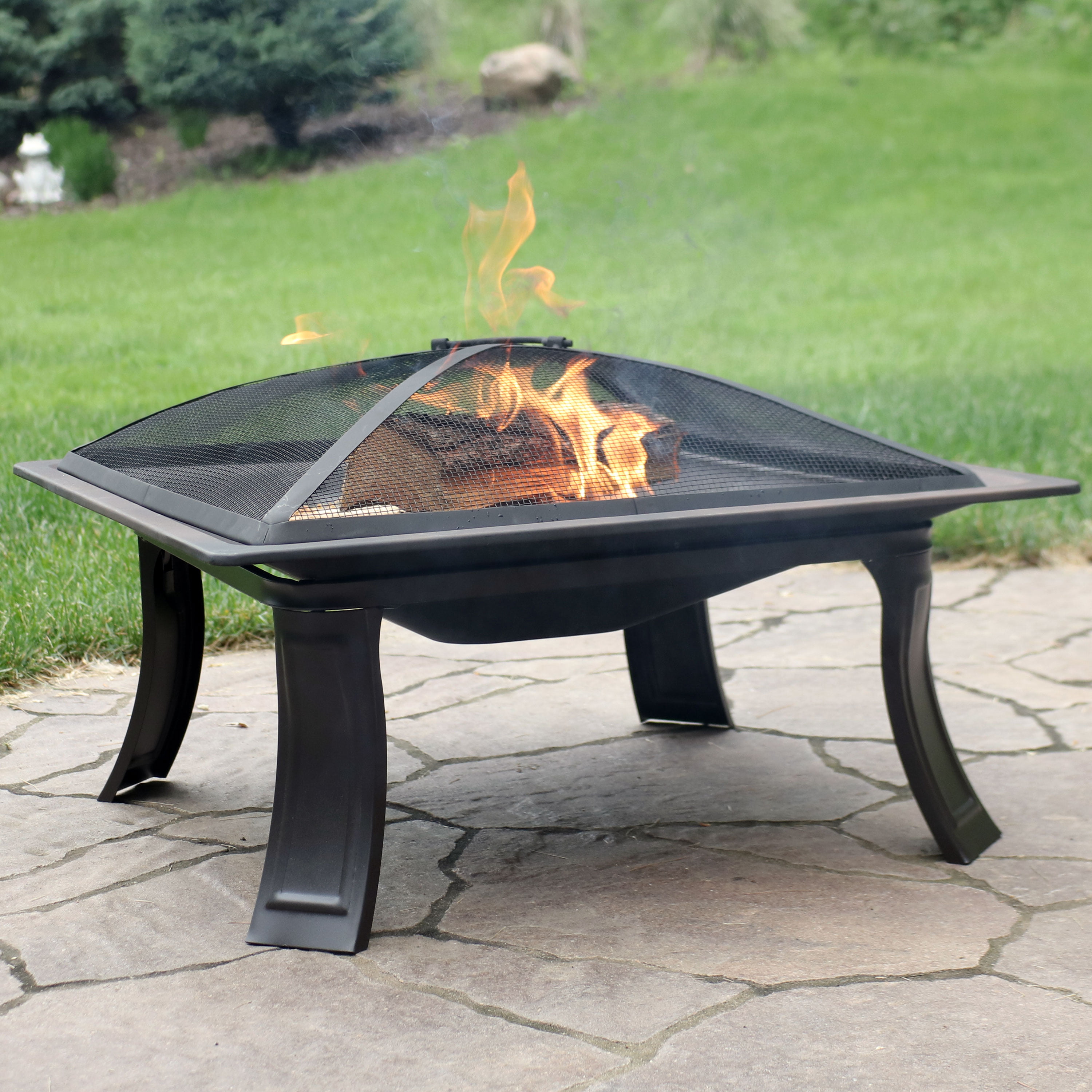 Sunnydaze Wood Burning Fire Pit, Portable Fire Pit Camping