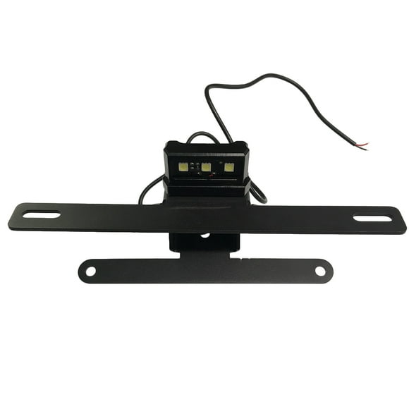 License Plate Frame Holder Adjustable Motocycle Number Plate Holder Bracket with LED License Plate Light