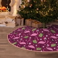 thumbnail image 5 of Bingfone Christmas Tree Skirt Mat Christmas Decoration Interior 30" -Festive Flamingos, 5 of 6