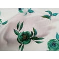 thumbnail image 4 of oneOone Cotton Cambric Fabric Flower & Leaves Watercolor Printed Fabric 1 Yard 56 Inch Wide, 4 of 4