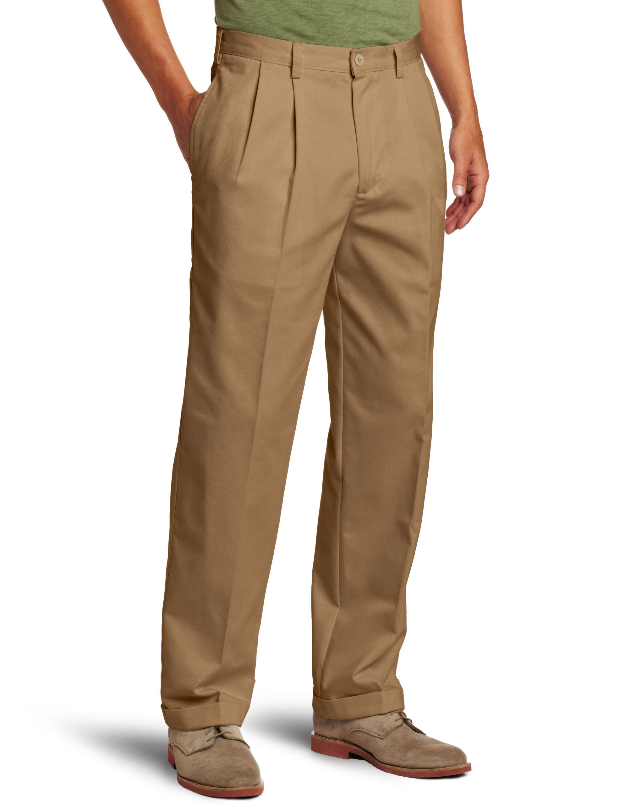 IZOD - IZOD NEW Brown Mens Size 34x29 American Chino Double Pleat Pants ...