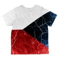 thumbnail image 2 of Czech Republic Flag Distressed Grunge All Over Toddler T Shirt Multi 6T, 2 of 2