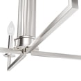 thumbnail image 4 of Hunter - Bearden 4-light Brushed Nickel, Large Chandelier, Dimmable, Candle Shaped, for Bedrooms, Dining, Living Rooms - 19623, 4 of 7