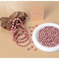 thumbnail image 3 of Woeilo Handmade Gemstone Stretch Elastic Bracelet Crystal Healing Reiki Nature's Beauty and Spiritual Essence Unisex (12mm, Rhodochrosite) Rhodochrosite 12mm, 3 of 4