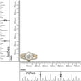 thumbnail image 5 of 2 Carat Center 6.5MM Round Cut Lab Created Moissanite Diamond Halo Engagement Split Shank Promise Ring In 14K Yellow Gold Over Sterling Silver (G-H Color, VVS1 Clarity, 2 Cttw)-7.5, 5 of 7
