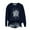 #300-Navy, variant on Craaazy Women's Round Neck Cute Paw Print Long Sleeve Shirt Casual Pullover Tops Gifts