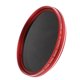 thumbnail image 3 of Bearachild Cristal de cámara Delgado ND2-400 Fader de densidad neutra Filtro ND variable Lente de filtrado 49 mm Rojo Accesorios de cámara y óptica rojo 52 mm, 3 of 6