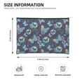 thumbnail image 2 of Sigee Blue Butterfly for Multipurpose Zipper Pouch Paper Reusable Cosmetic bag for Purse Water Resistant Gift, 2 of 8