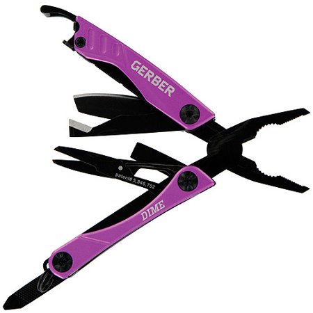 Gerber Dime 12-Function Needle Nose Plier Micro Tool In Purple