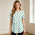 thumbnail image 5 of WAGUTH Women's Trendy Casual Print Maternity Tops Short Sleeve Double Layer Stretch Nursing Shirts Breastfeeding Tunic Blouses for Moms,Green,M, 5 of 8