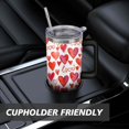 thumbnail image 7 of Love Heart 40 OZ Tumbler Cup with Lid and Straw for Water Iced Tea Coffee Smoothie and More, 7 of 7