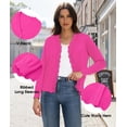 thumbnail image 5 of EASYBRA Women V Neck Button Down Cardigan Long Sleeve Ribbed Knit Slim Fit Sweater, 5 of 6