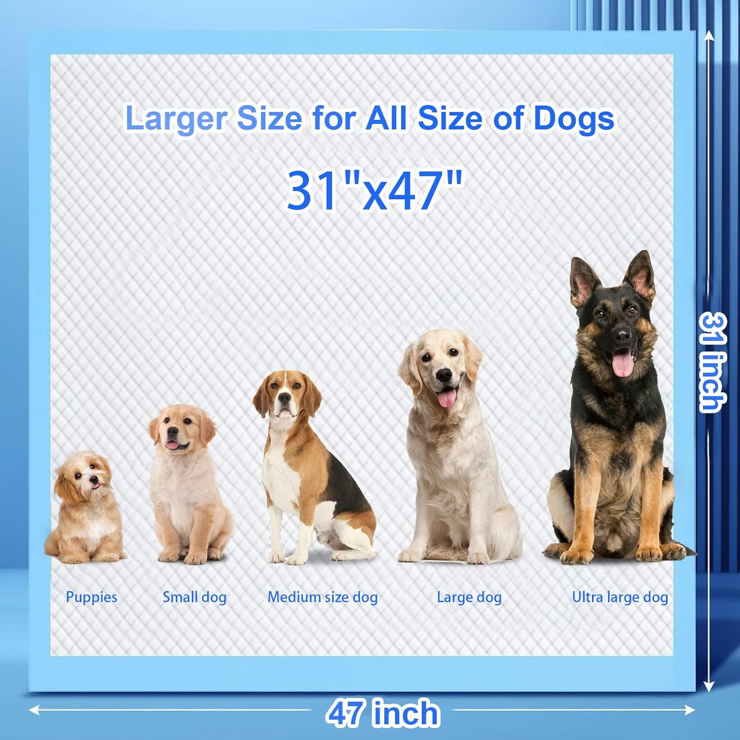 Puppy Pee Pads for Dogs, Extra Large Dog Pee Pads, Leak-Proof & Super Absorbent Dog Pee Pads, Thicken Disposable Potty Pads Puppy Training Pads for Cats Rabbits
