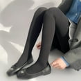 thumbnail image 5 of Women Ribbed Vertical Striped Sweater Tights Solid Color Warm Cotton Pantyhose, 5 of 21