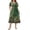 Green Floral, variant on Women Plus Size Short Sleeve Dress Loose Summer Casual A-Line Flowy Midi Dresses with Pockets