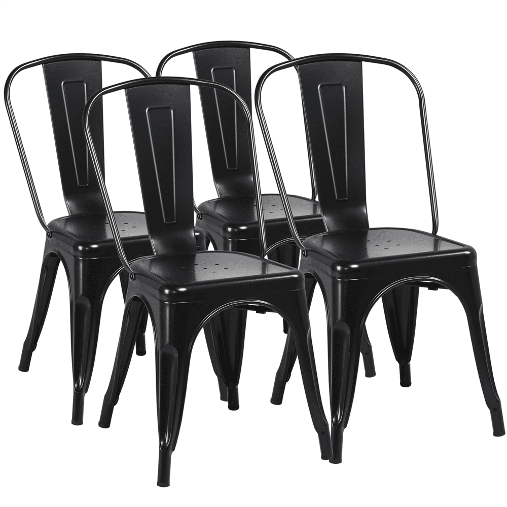 Yaheetech 18'' Modern Industrial Iron Metal Dinning Chairs Bar Chair