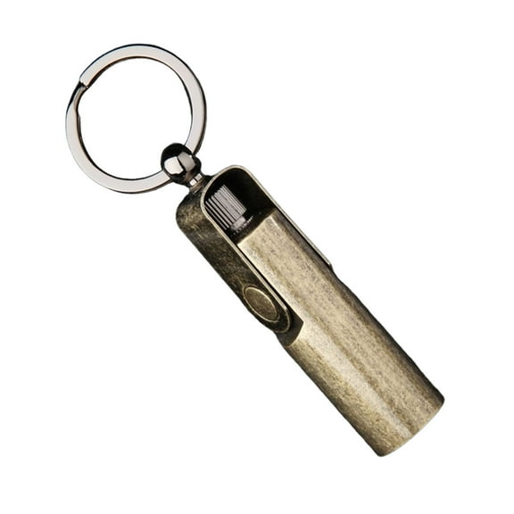 Gold Gold Match Lighter With 10000 Strikes Waterproof Build And Portable Keychain Design For Reliable Outdoor Use