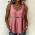 thumbnail image 2 of Womens Summer Tops Trendy Loose Round Neck Lace Patch Oversized Tshirts for Women Pink 2XL, 2 of 8