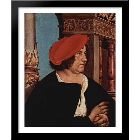Mayor Jakob Meyer zum Hasen 28x34 Large Black Wood Framed Print Art by Hans Holbein the Younger