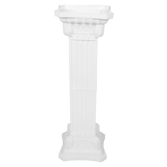 LOLIPPYY Elegant White Decorative Roman Column for Outdoor Garden Decoration Wedding Party Supplies 39.5 Inch Plastic
