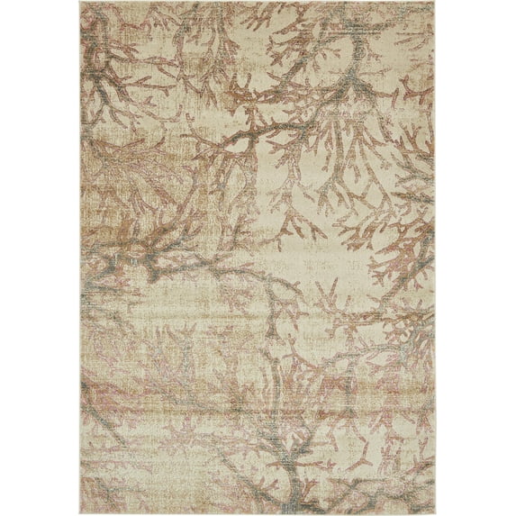 Unique Loom Sala Aurora Contemporary Floral Area Rug or Runner