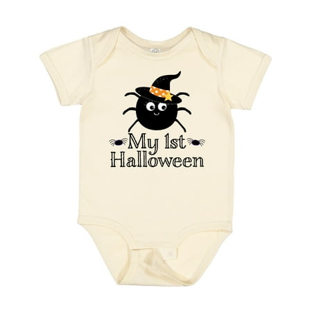 

Inktastic My 1st Halloween Witch Spider Gift Baby Girl Bodysuit