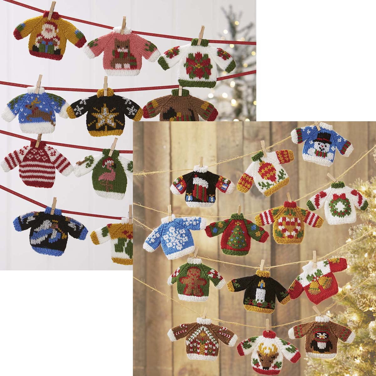 Herrschners® Ugly Sweater Knit Ornaments I & II