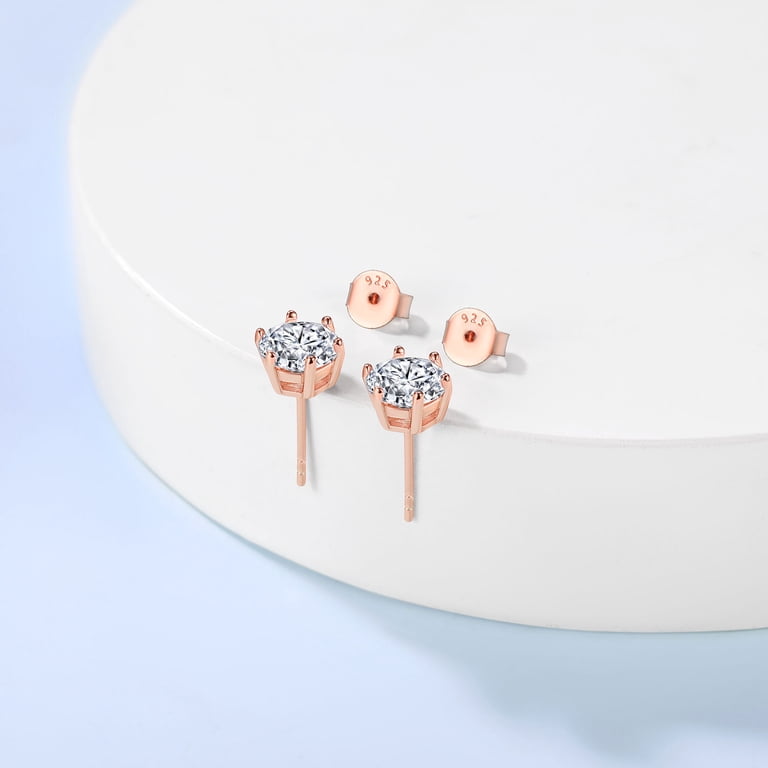 Suplight 925 Sterling Silver Black Cubic Zirconia Studs photo 5
