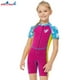 thumbnail image 5 of Soidarity Traje de neopreno para niños, traje de baño de una pieza de manga corta con cuello Multicolor para niñas, traje de baño para nadar y Deportes acuáticos Rojo púrpura S Soidarity OD003646-01, 5 of 6