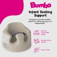 thumbnail image 2 of Bumbo Asiento de Piso para Bebés Tumbona Silla de Apoyo para Sentarse de 3 a 12 Meses con Arnés de Correa de Seguridad Ajustable de 3 Puntos y Respaldo Redondeado Gris Pardo, 2 of 9