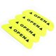 thumbnail image 2 of 4 Uds. De cintas reflectantes abiertas para coche, marca de advertencia, pegatinas para puerta de coche abierta (verde), 2 of 6