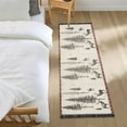thumbnail image 3 of Yayeee Runner Rug for Bedroom 2'x6' Machine Washable Hallway Non Slip Mat, Black Deer, 3 of 8