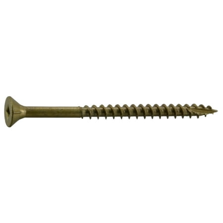 

#8 x 2-1/2 Tan Ruspert Coated Steel Square Drive Bugle Head Deck Screws