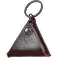 thumbnail image 2 of Triangle Leather Guitar Pick Holder Bag with Keyring, 2 of 5