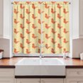 thumbnail image 2 of Ambesonne Chicken Kitchen Curtains, Domestic Animal Symmetry, 55"x45", Yellow Salmon, 2 of 3