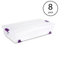 thumbnail image 2 of Sterilite 60 Qt ClearView Latch Box, Wheeled Underbed Organizer Bins with Lids, 8 Pack, 2 of 5