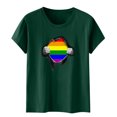 thumbnail image 3 of Chemises à Manches Courtes pour Femmes Mode Été Décontractée Chemise Imprimée Manches Courtes Tee Tops Femmes Manches Courtes Tops Femmes Manches Courtes, 3 of 3