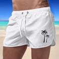 thumbnail image 2 of Mens Swim Trunks Coconut Tree 2 In 1 Quick Dry With Pockets Swimwear Bathing Suits Beach Outdoor White XXL, 2 of 4