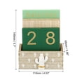 thumbnail image 2 of Unique Bargains Vintage Wood Block Perpetual Calendar, Wooden Month Week Date Display Blocks for Desk Style 2, Brown, 2 of 5
