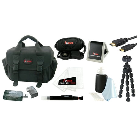 Focus DSLR Camera Accessories Bundle with Bag, Mini HDMI Cable, Cleaning Kit and Must Have Gear Focus DSLR Camera Accessories Bundle with Bag, Mini HDMI Cable, Cleaning Kit and Must Have Gear