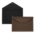 thumbnail image 1 of 2 Piezas de Carpetas de Fieltro, Carpeta de Sobre A4 Bolsa de Almacenamiento de Documentos con Cierre de Botón (Gris Claro/Negro), 1 of 7