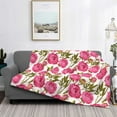 thumbnail image 2 of Rateoe Rose Flowers Pattern Flannel Throw Blanket, Ultra-soft Blanket for Bed, Couch, Car, Hypoallergenic Anti-pilling blanket-80"x60"(Horizontal), 2 of 6
