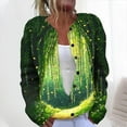 thumbnail image 2 of Vintage Sweaters for Women Long Sleeve Crewneck Button Down Cardigan Outerwear Green XL, 2 of 5